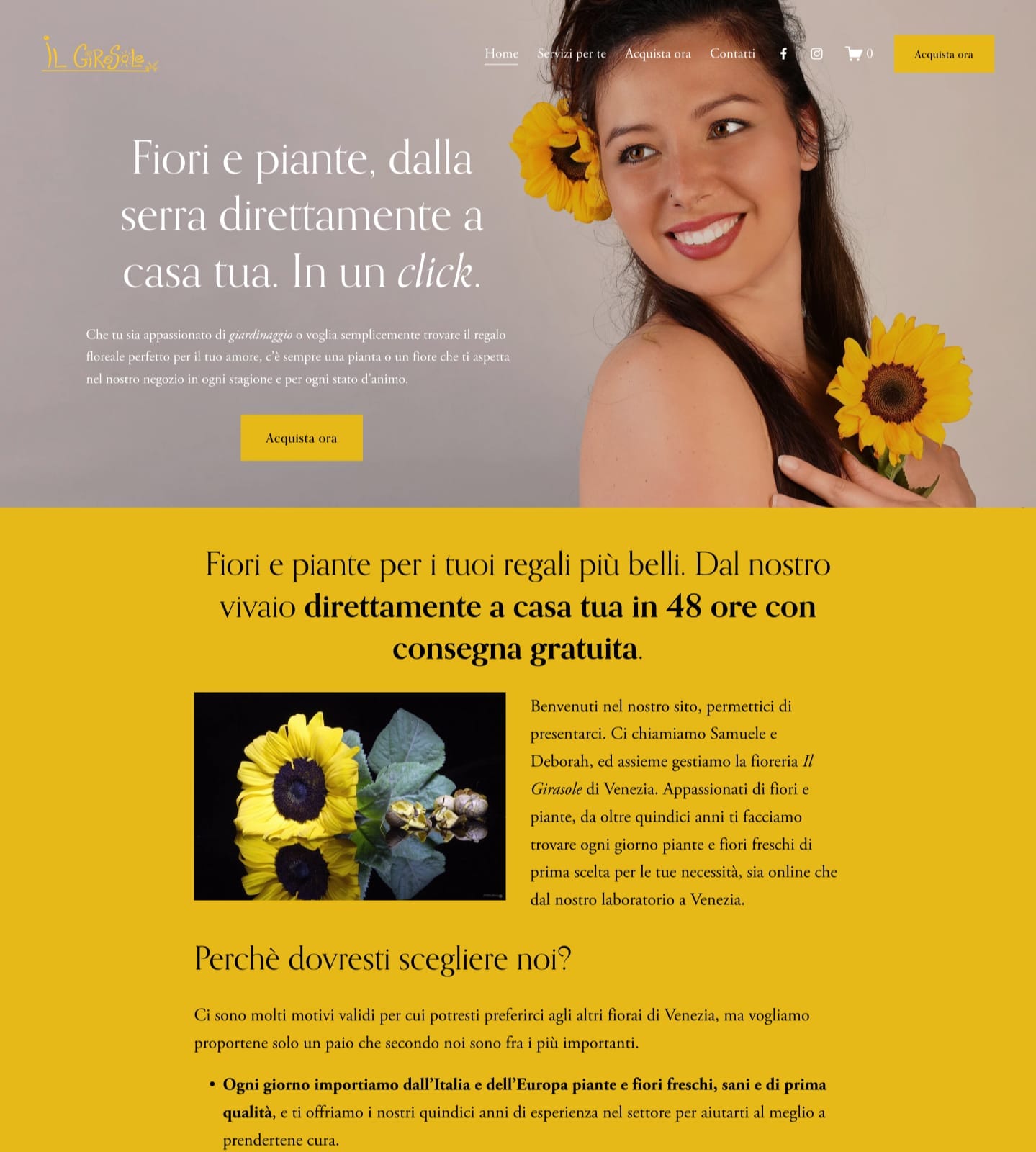 E-Commerce per negozio di piante e fiori